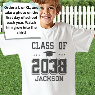 Klasse van 2038 voor de eerste schooldag Foto T-shirt