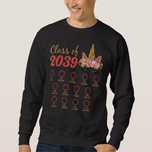 Klasse van 2039 Groei met de eerste dag van de sch Trui (Voorkant)