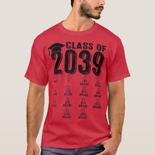 Klasse van 2039 Grow met me Kindergarten Prek Afst T-shirt