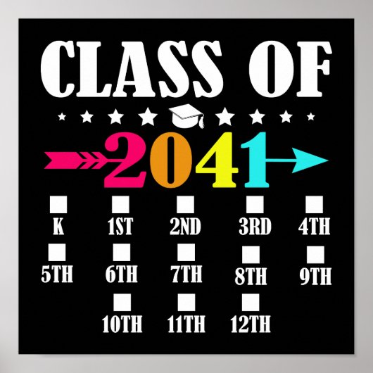 Klasse van 2041 kleuterschool Afstuderen 12e klas Poster (Voorkant)