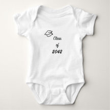 Klasse van 2042 met Graduation Cap Baby Bodysuit