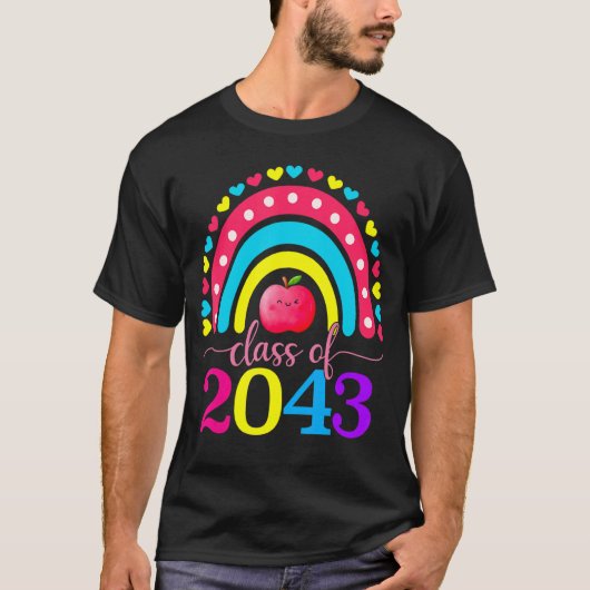 Klasse van 2043 groeien met mij Afstuderen eerste T-shirt (Voorkant)