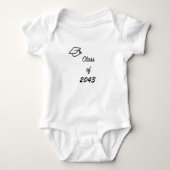 Klasse van 2043 met Graduation Cap Baby Bodysuit (Voorkant)
