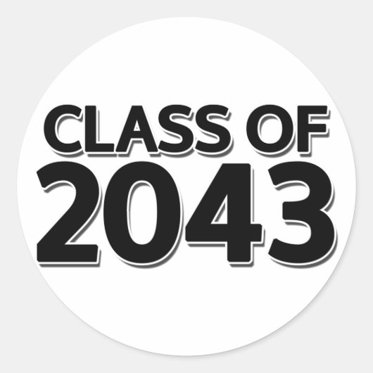 Klasse van 2043 ronde sticker (Voorkant)