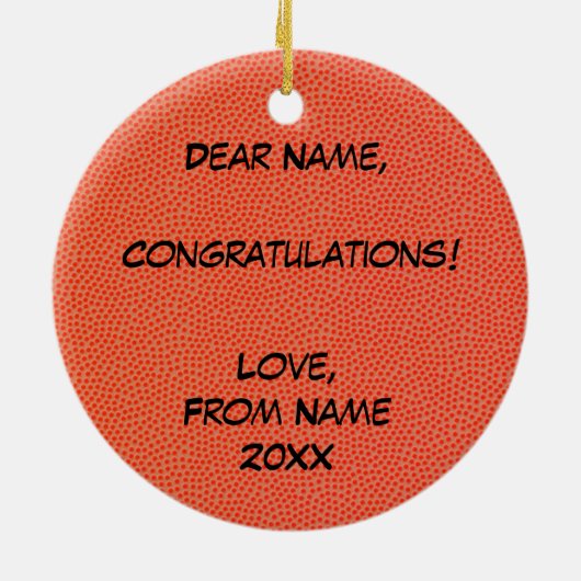 Klasse van 20? Basketbal Keramisch Ornament (Achterkant)