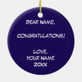 Klasse van 20? Girl Swimming Keramisch Ornament (Achterkant)