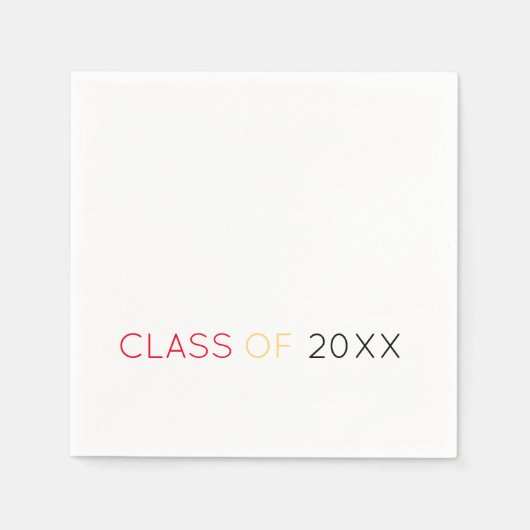 Klasse van 20XX Afstudeerder Celebration School Kl Servet (Voorkant)