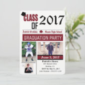 Klasse van 20XX Afstudeerder Uitnodigingen - burga (Staand voorkant)