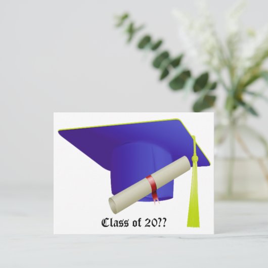 Klasse van 20XX Afstuderen Aankondigingskaart (Staand voorkant)