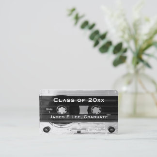 Klasse van 20xx Afstuderen Audio Cassettebandje Ka Contactkaartje