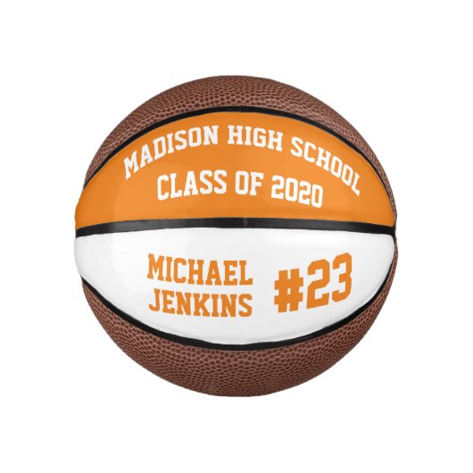 Klasse van 20XX Afstuderen Basketball (ELK JAAR) Basketbal (Voorkant)