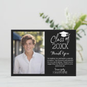 Klasse van 20XX Afstuderen Bedankt Foto Kaart (Staand voorkant)