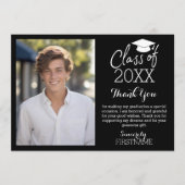 Klasse van 20XX Afstuderen Bedankt Foto Kaart (Voorkant)