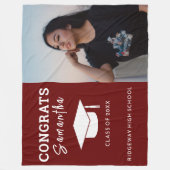 Klasse van 20XX Afstuderen Deken - Foto Gift (Voorkant)