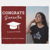 Klasse van 20XX Afstuderen Deken - Foto Gift (Voorkant (Horizontaal))