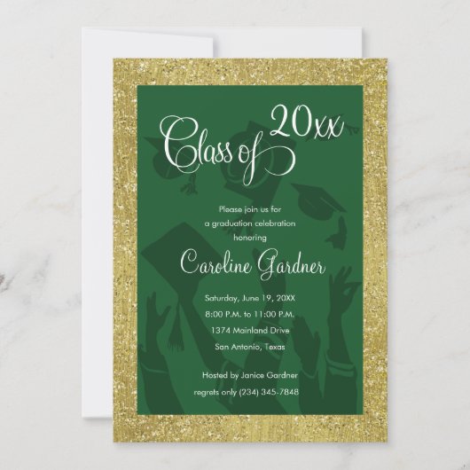 Klasse van 20XX Afstuderen elke kleur goud Kaart (Voorkant)