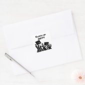 Klasse van 20XX Afstuderen Groep Vierkante Sticker (Envelop)