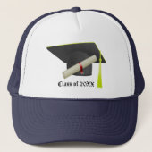 Klasse van 20XX Afstuderen Zwart Pet & Diploma Pet (Voorkant)