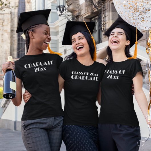 Klasse van 20xx Afstuderen zwart Shirt