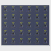 Klasse van 20xx Blue Gold Afstuderen Gift Wrap Cadeaupapier (Vlak)