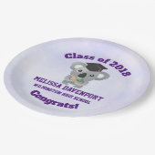 Klasse van 20xx Congrat Koala Beer in Graduation C Papieren Bordje (Gekanteld)
