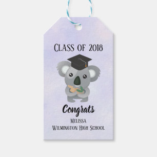 Klasse van 20xx Cute Koala Beer in Graduation Cap Cadeaulabel