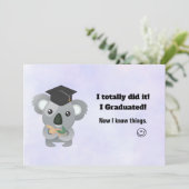 Klasse van 20xx Cute Koala Beer in Graduation Cap Kaart (Staand voorkant)