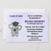 Klasse van 20xx Cute Koala Beer in Graduation Cap Kaart (Achterkant)