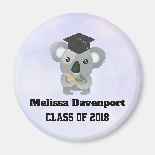 Klasse van 20xx Cute Koala Beer in Graduation Cap Magneet (Voorkant)