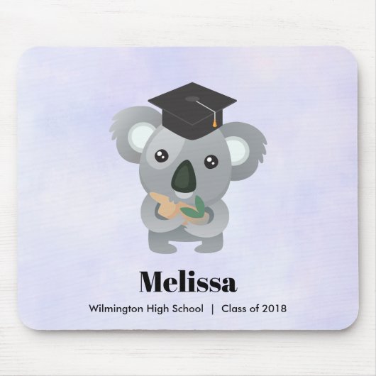 Klasse van 20xx Cute Koala Beer in Graduation Cap Muismat (Voorkant)