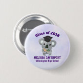 Klasse van 20xx Cute Koala Beer in Graduation Cap Ronde Button 5,7 Cm (Voorkant /achterkant)