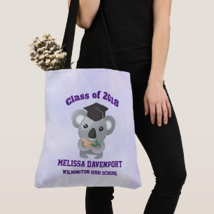 Klasse van 20xx Cute Koala Beer in Graduation Cap Tote Bag