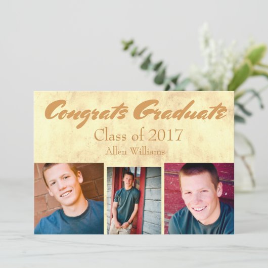 Klasse van 20XX Gold Afstuderen Kaart (Staand voorkant)