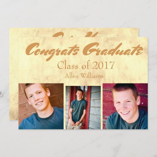 Klasse van 20XX Gold Afstuderen Kaart (Voorkant / Achterkant)