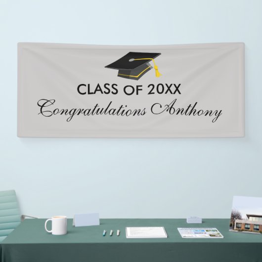 Klasse van 20XX Grey Pet Afstuderen Banner (Beurs)