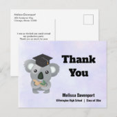 Klasse van 20xx Koala Beer in Graduation Cap Bedan Briefkaart (Voorkant / Achterkant)