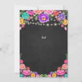 Klasse van 20XX Mexicaans Bloemen Chalkboard Afstu Kaart (Achterkant)