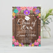 Klasse van 20XX, Mexicaanse Floral Graduation Part Kaart (Staand voorkant)