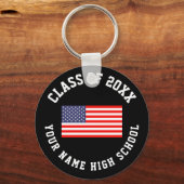Klasse van 20xx middelbare school afstuderen Ameri Sleutelhanger (Voorkant)