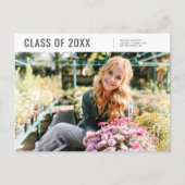 Klasse van 20XX Modern Minimalist Photo Afstuderen Aankondigingskaart (Voorkant)