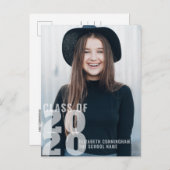 Klasse van 20XX Moderne Foto-Afstuderen Aankondigingskaart (Voorkant / Achterkant)