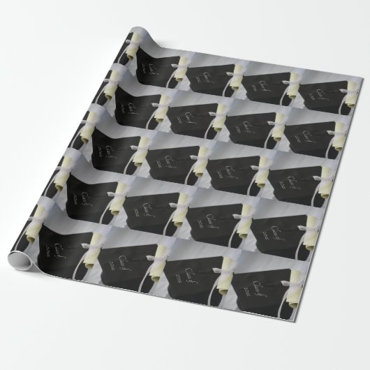 Klasse van 20xx Pet Diploma Custom Gift Wrap Cadeaupapier (Uitgerold)