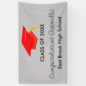 Klasse van 20XX Red Pet Afstuderen Banner (Verticaal)