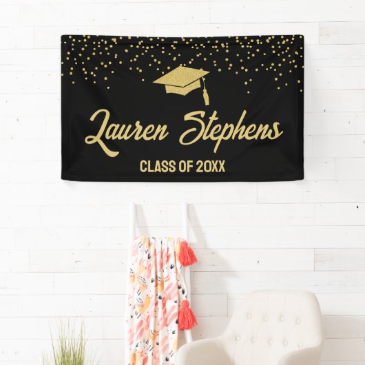 Klasse van 20XX zwarte en gouden banner (Insitu)