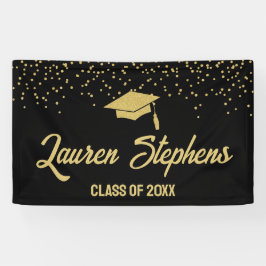 Klasse van 20XX zwarte en gouden banner