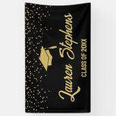 Klasse van 20XX zwarte en gouden banner (Verticaal)