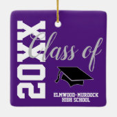 Klasse van 22 Gepersonaliseerd Afstuderen op de mi Keramisch Ornament (Achterkant)