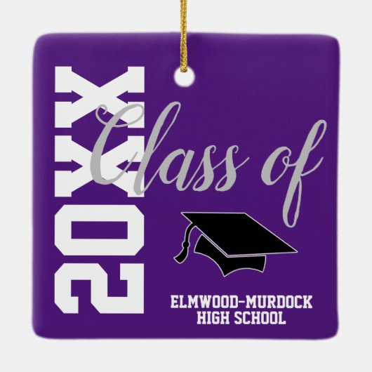 Klasse van 22 Gepersonaliseerd Afstuderen op de mi Keramisch Ornament (Achterkant)
