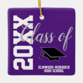 Klasse van 22 Gepersonaliseerd Afstuderen op de mi Keramisch Ornament (Voorkant)