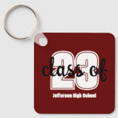 Klasse van (23) aangepaste senior sleutelhanger (Voorkant)